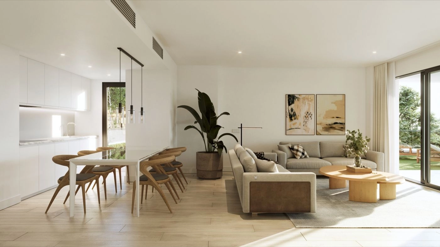 Open-plan living and dining spaces that flow effortlessly to the outside.