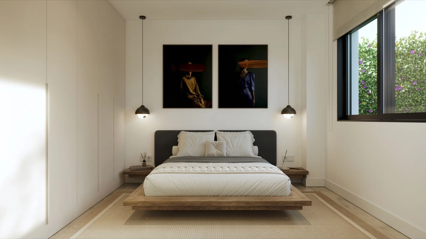 Elegant master bedrooms offering a peaceful retreat with modern design touches.