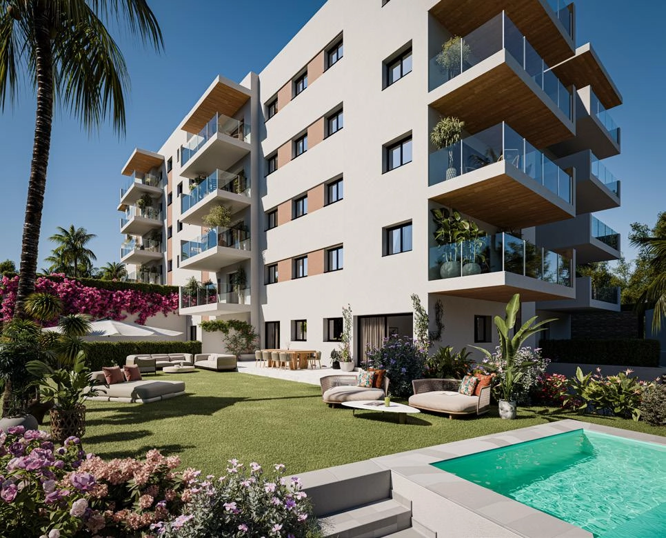 Contemporary architecture blends harmoniously with lush gardens and inviting outdoor spaces.