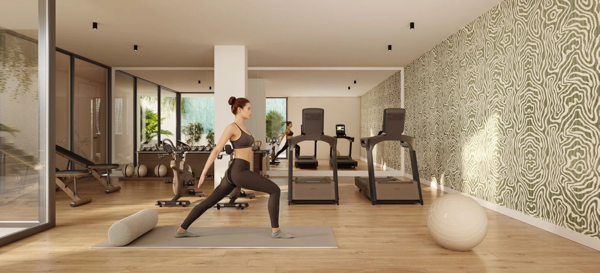 Stay active in the modern, fully equipped gym, designed for your health and well-being.