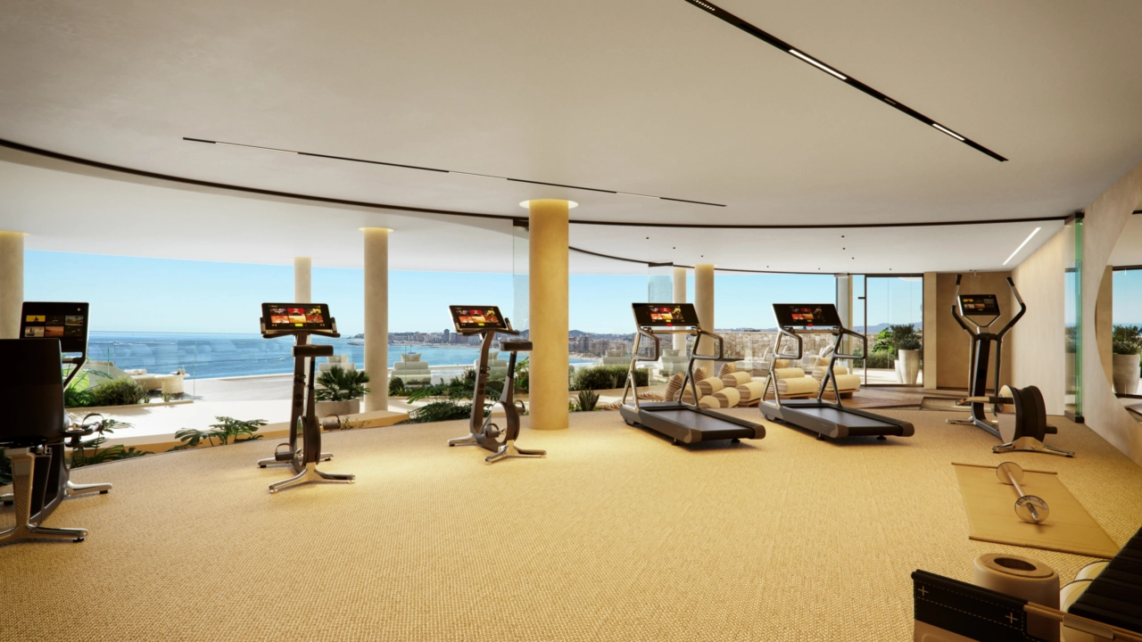 The state-of-the-art gym, where you can focus on your wellbeing while inspired by stunning sea views.