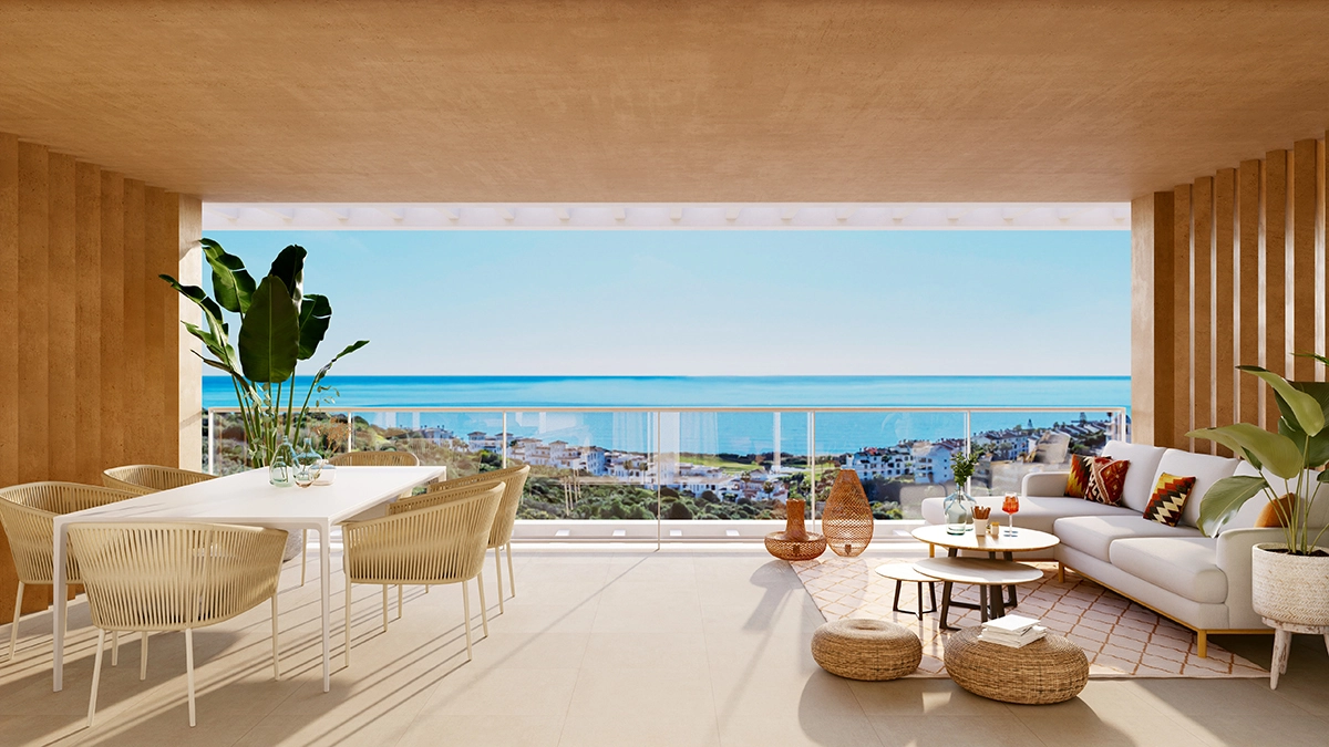 An expansive terrace designed for enjoying the exceptional climate of the Costa del Sol.