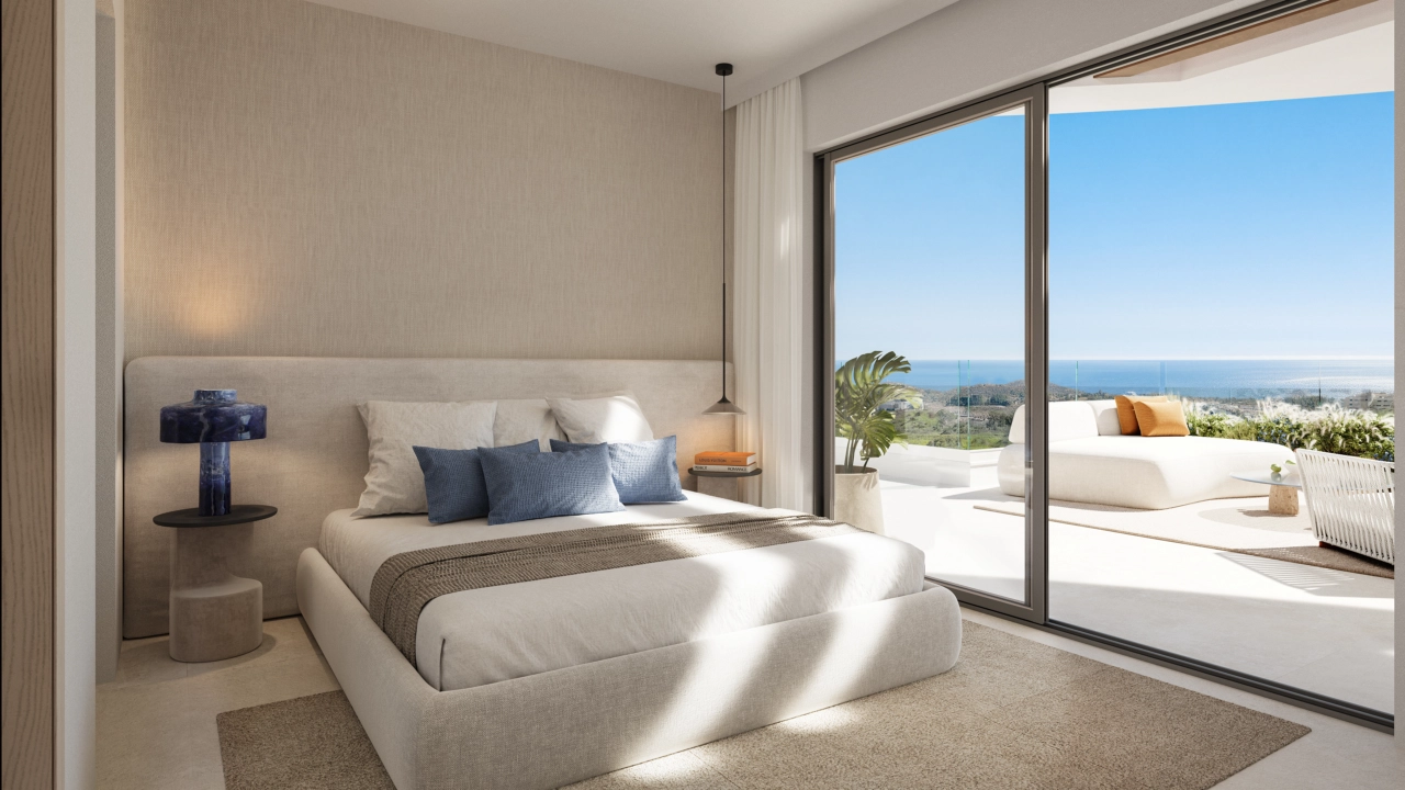 Wake up to breathtaking sea views from the comfort of your serene master bedroom.