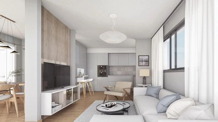 An example of a stylish living space, showing the versatility of the interior design.
