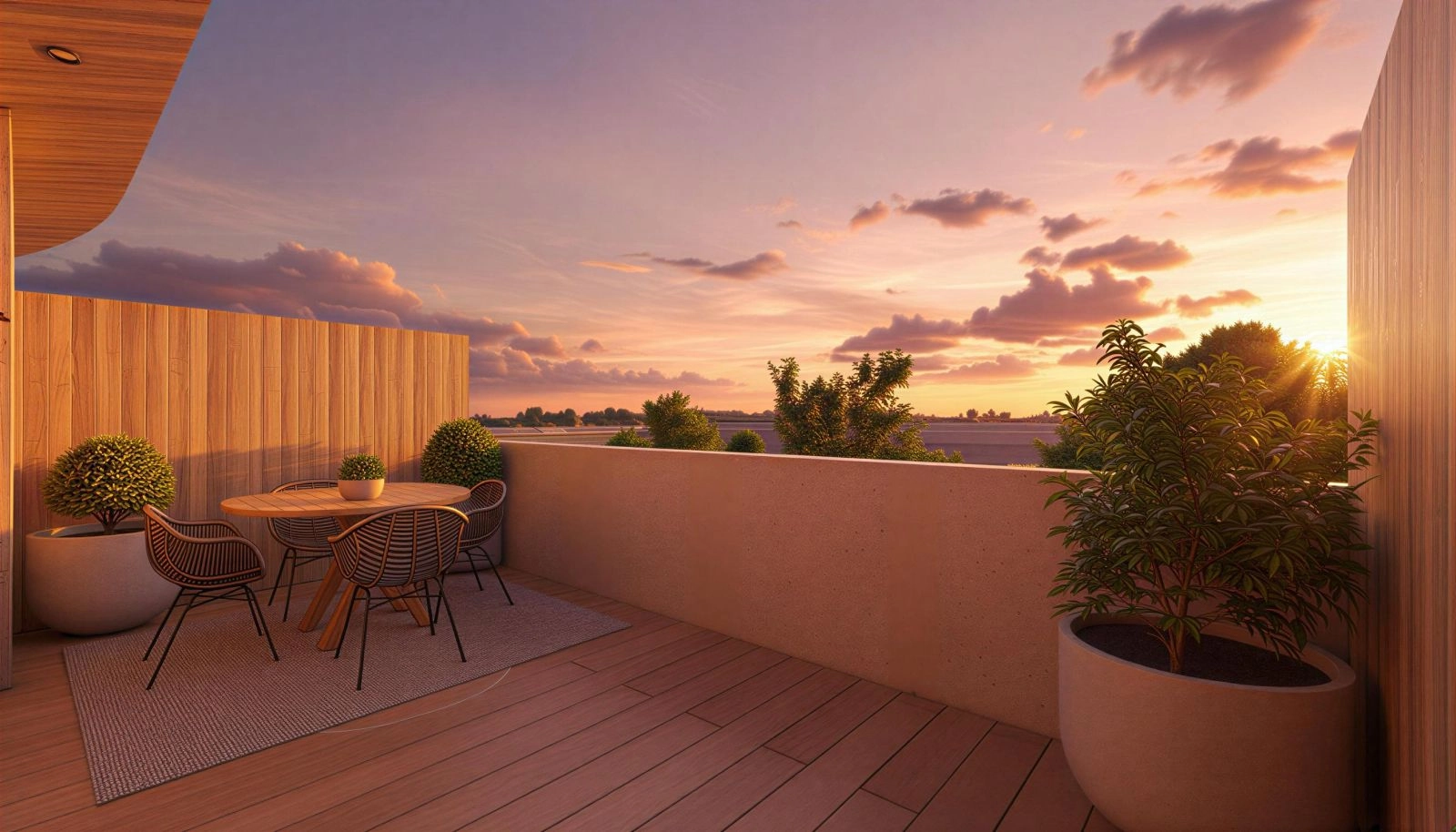 The spacious private terraces are a natural extension of the interior, perfect for enjoying the beautiful Costa del Sol sunsets.