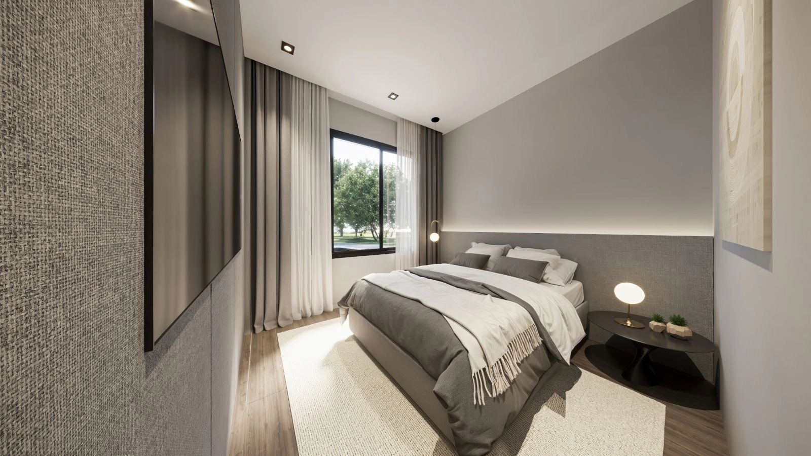 Another view of a tranquil bedroom, showcasing the elegant design and abundant natural light that fills every home.