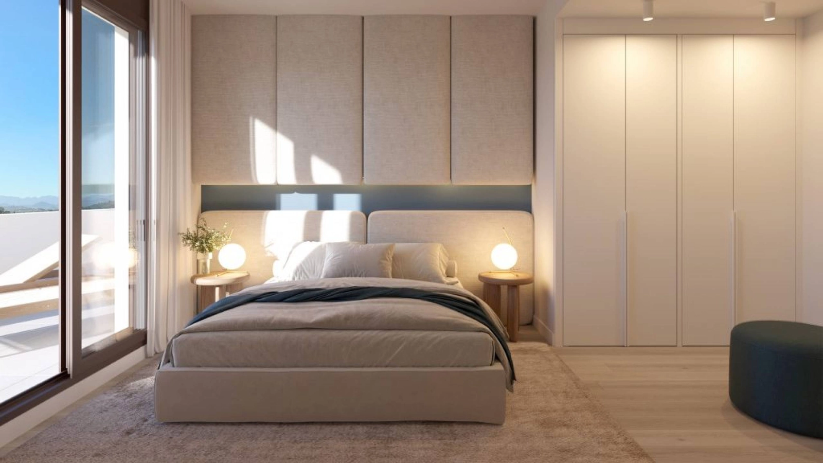 Elegant master bedrooms provide a peaceful retreat with abundant natural light and direct terrace access.
