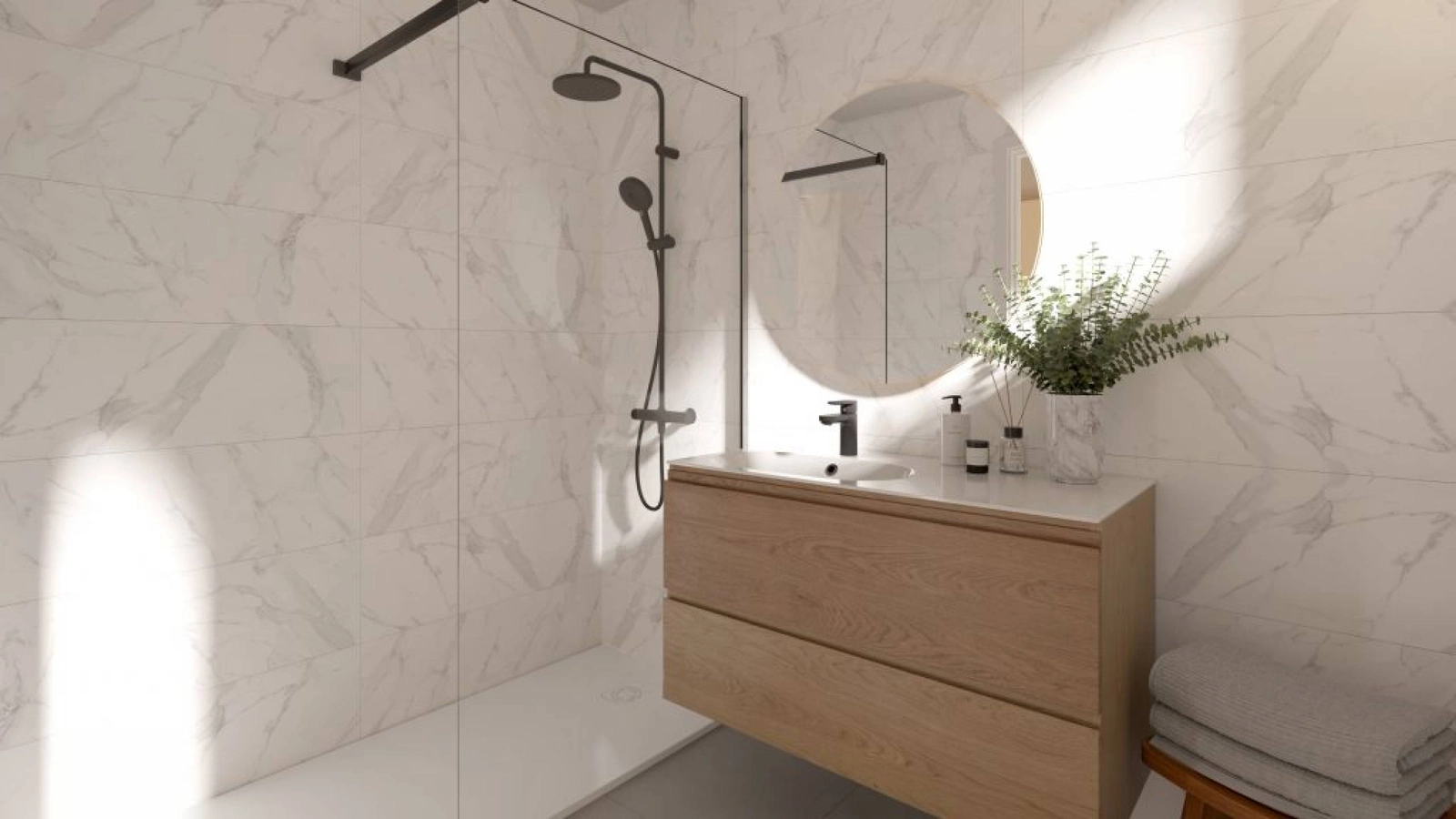 Contemporary bathrooms featuring high-quality materials and modern design for a spa-like experience.