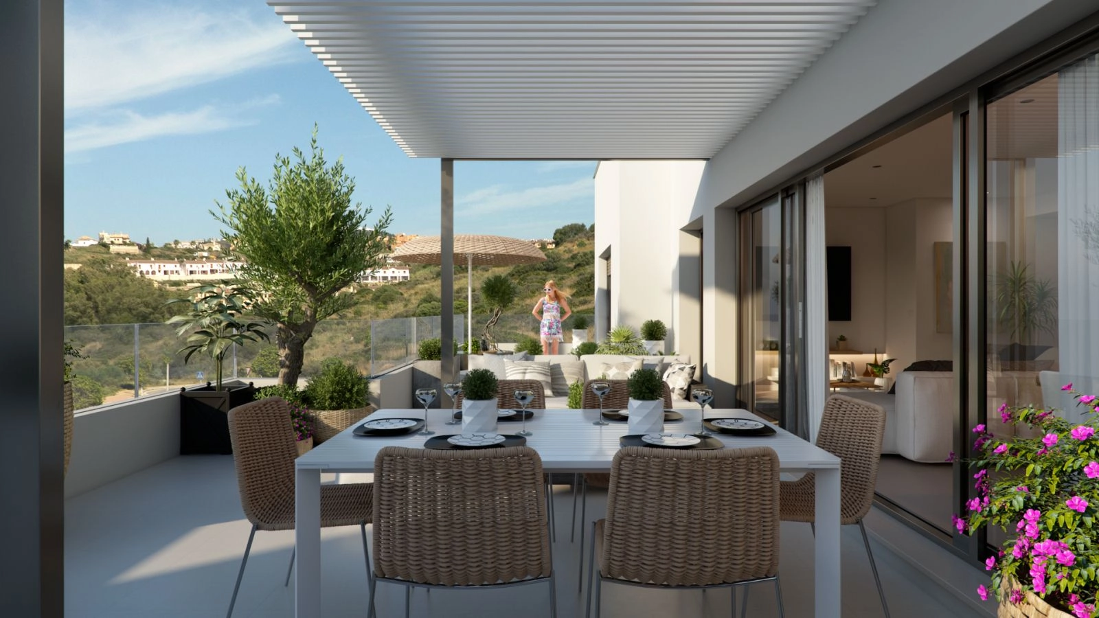 Enjoy dining with family and friends on your private terrace, surrounded by beautiful scenery and sea breezes.