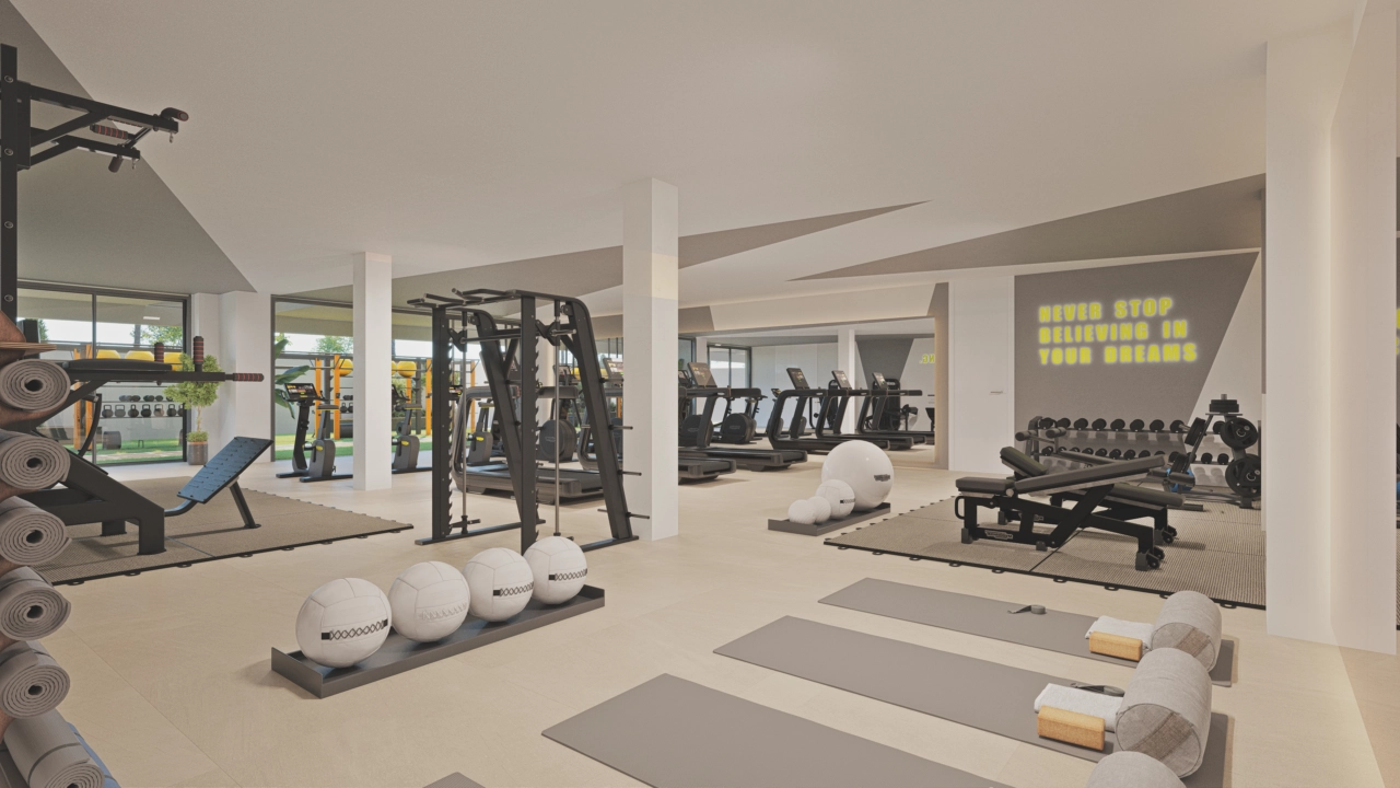 A state-of-the-art gymnasium with a wide range of equipment to support an active and healthy lifestyle.