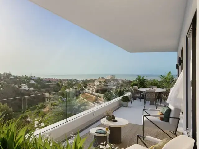 Generous private terraces offer a perfect space for relaxing and enjoying the beautiful Costa del Sol weather and sea views.