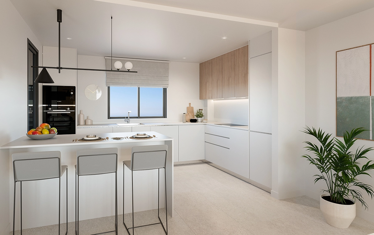 Modern, open-plan kitchens equipped with high-end appliances for a superior cooking experience.