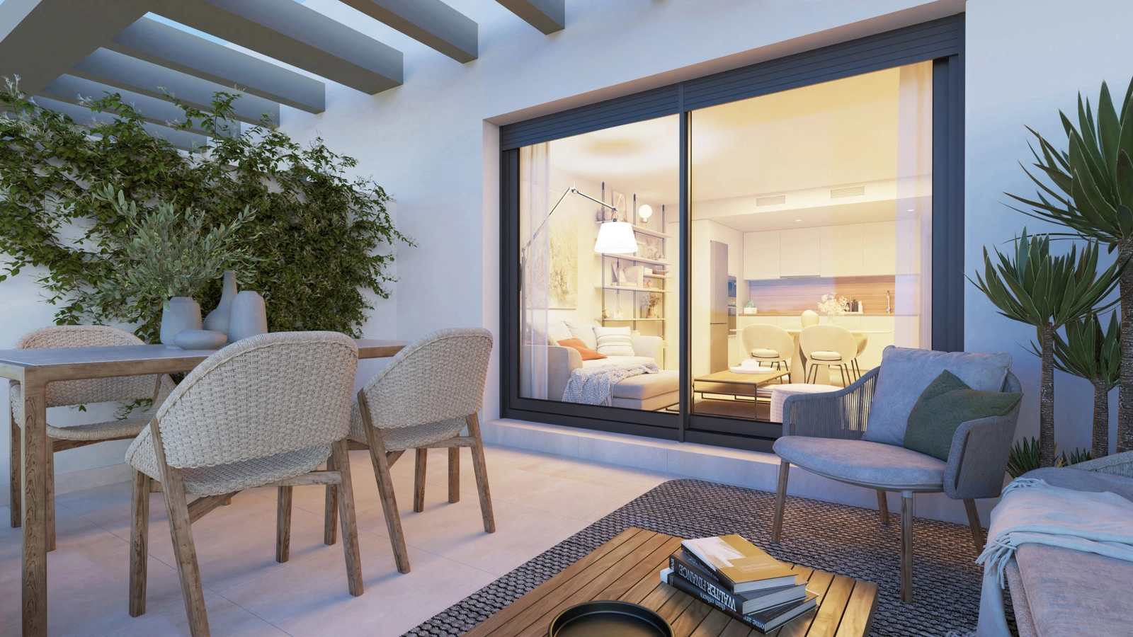 Enjoy tranquil evenings on your private terrace, perfect for dining or relaxing.
