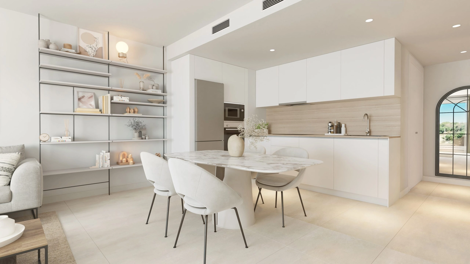 Sleek, modern kitchens are fully equipped to inspire your culinary creativity.