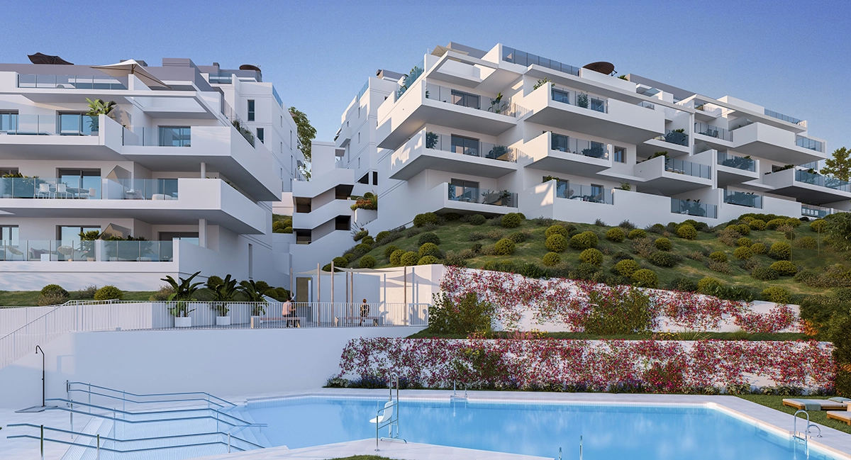 Enjoy leisurely days by the inviting residents' pool, an oasis of calm within the development.