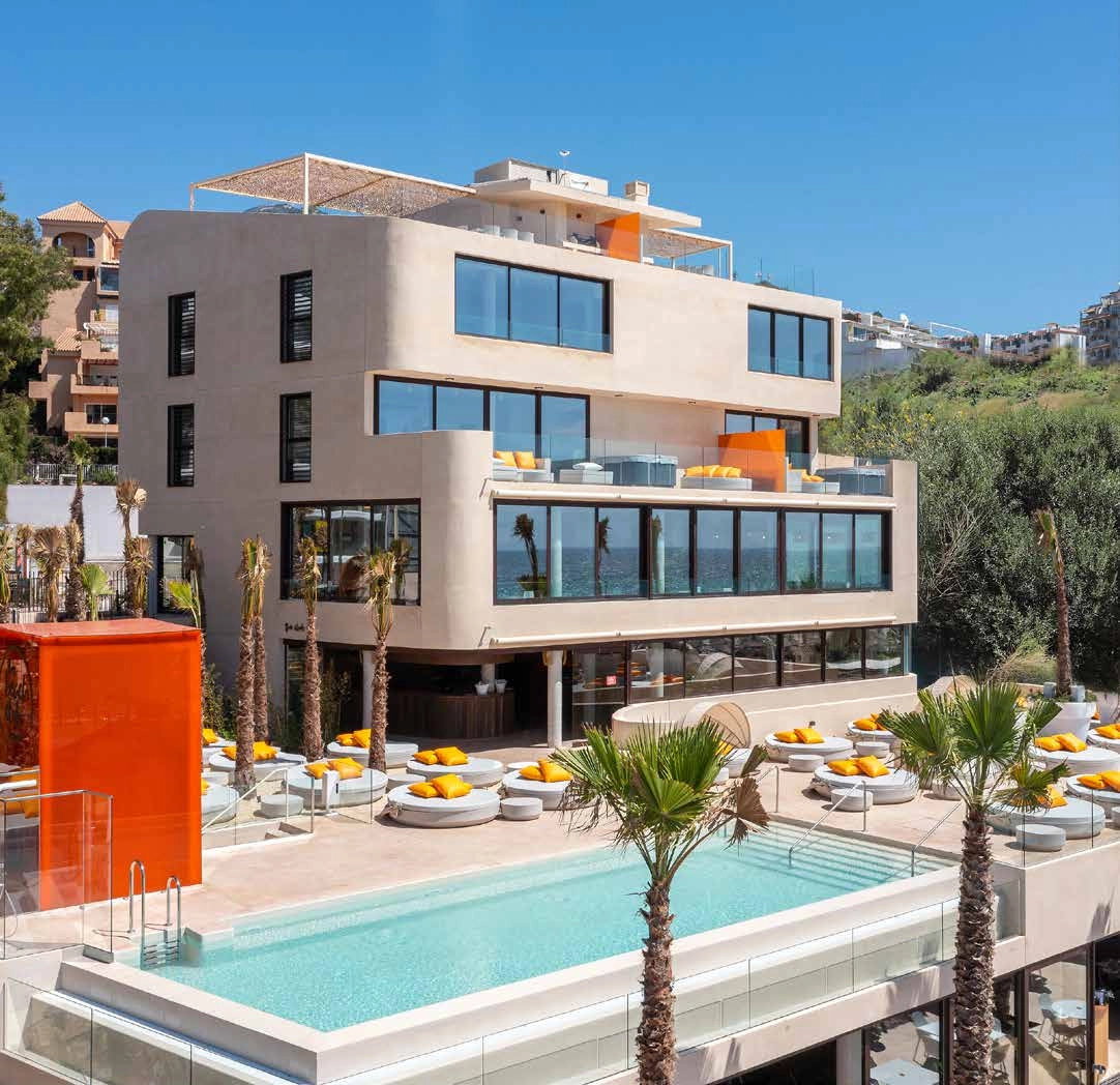 The exclusive Beach Club offers a beautiful poolside setting by the Mediterranean Sea.