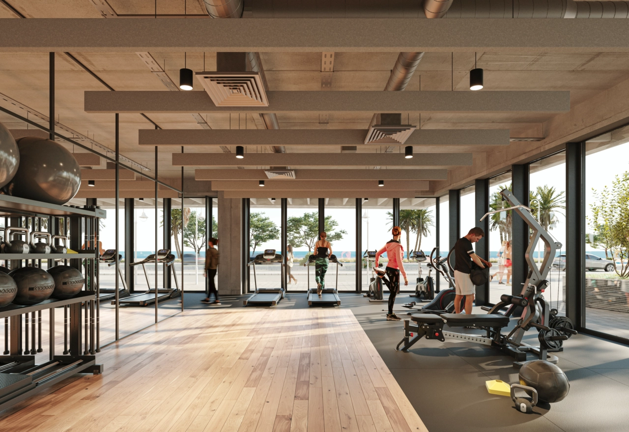Stay active in the fully equipped fitness area with inspiring sea views.