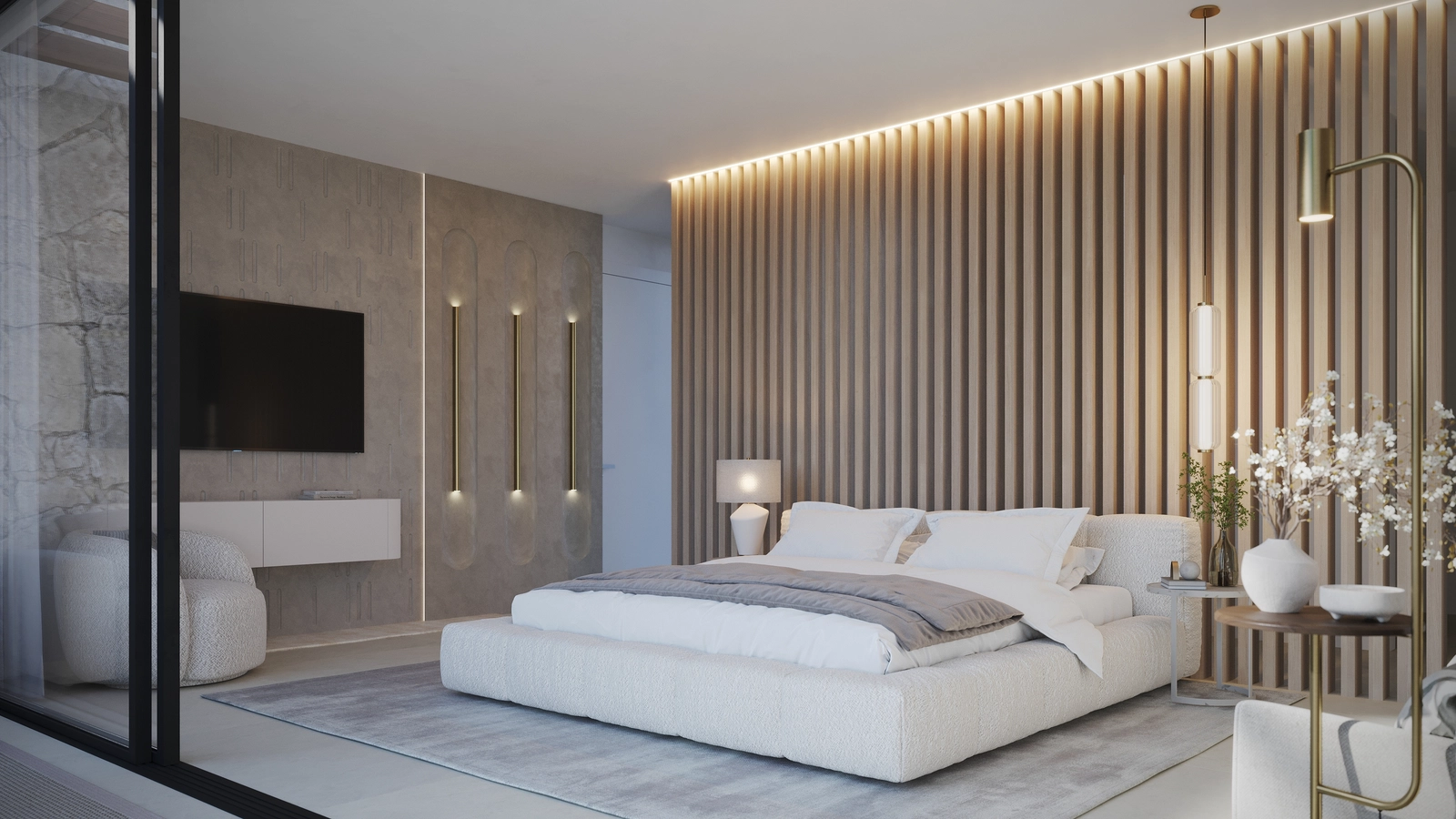 Elegantly designed bedrooms provide a peaceful retreat, with high-quality finishes and abundant natural light.