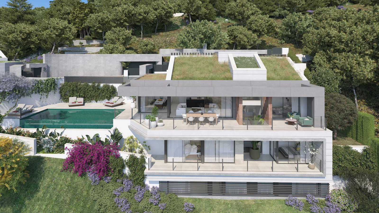 A residence that offers privacy, luxury, and beautiful hillside views in Málaga Este.