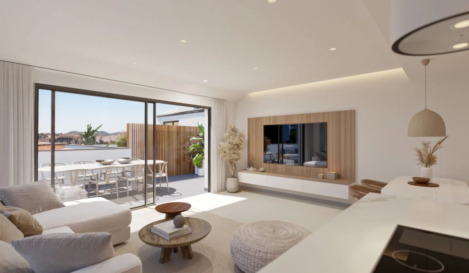 Open-plan living areas that seamlessly connect to private outdoor spaces.