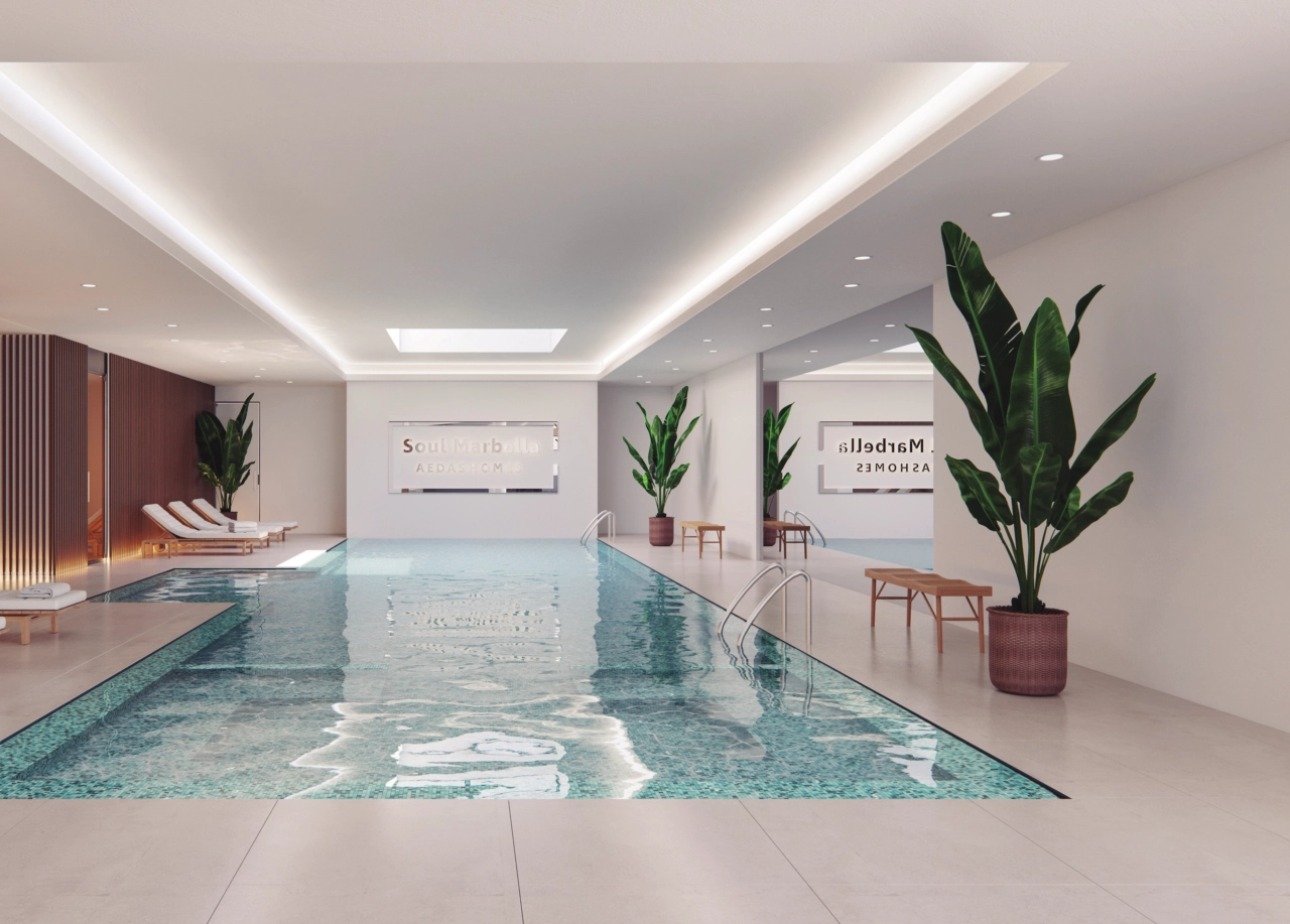 Unwind in the exclusive residents' spa, complete with a heated indoor pool.