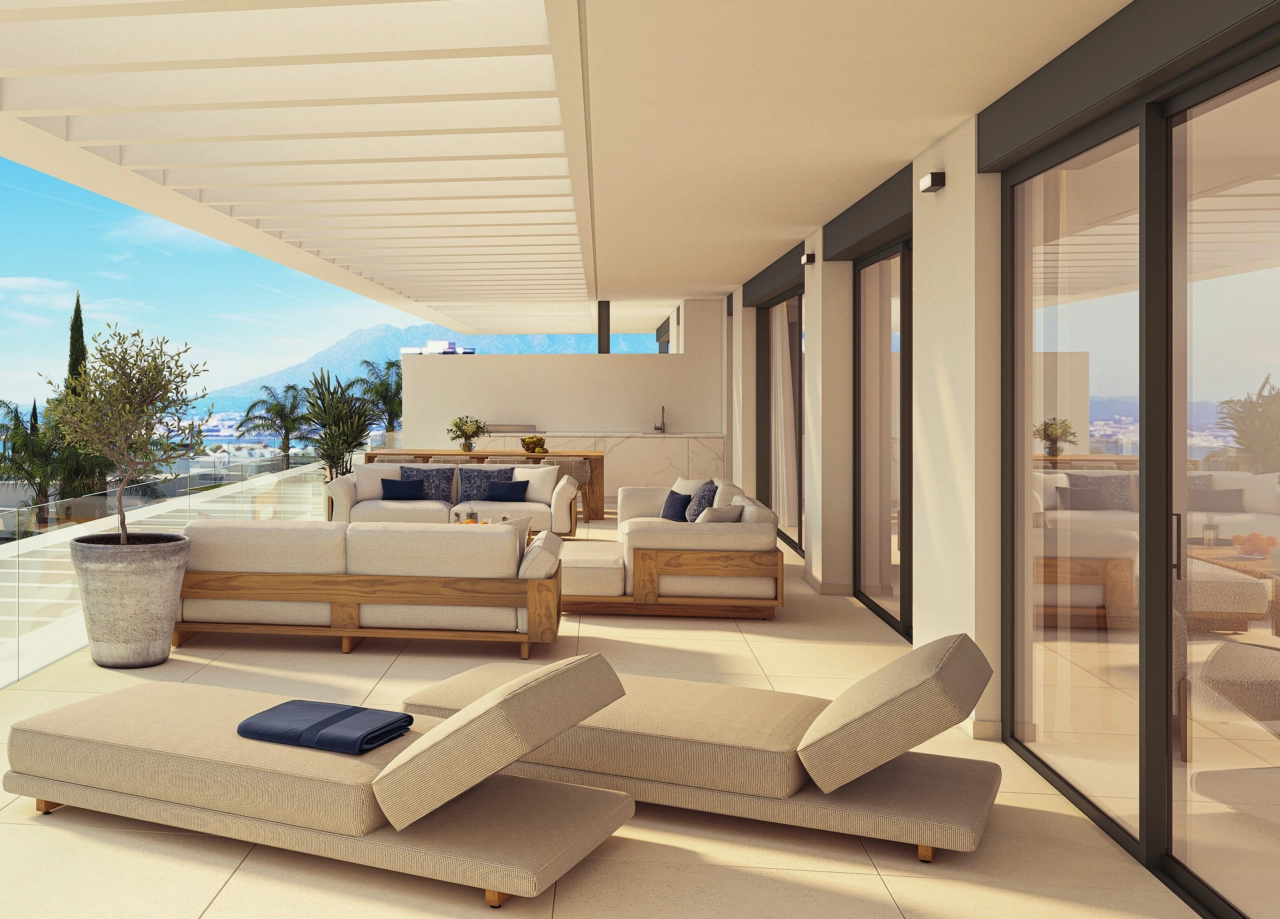 Seamless indoor-outdoor living with expansive terraces to enjoy the Costa del Sol climate.