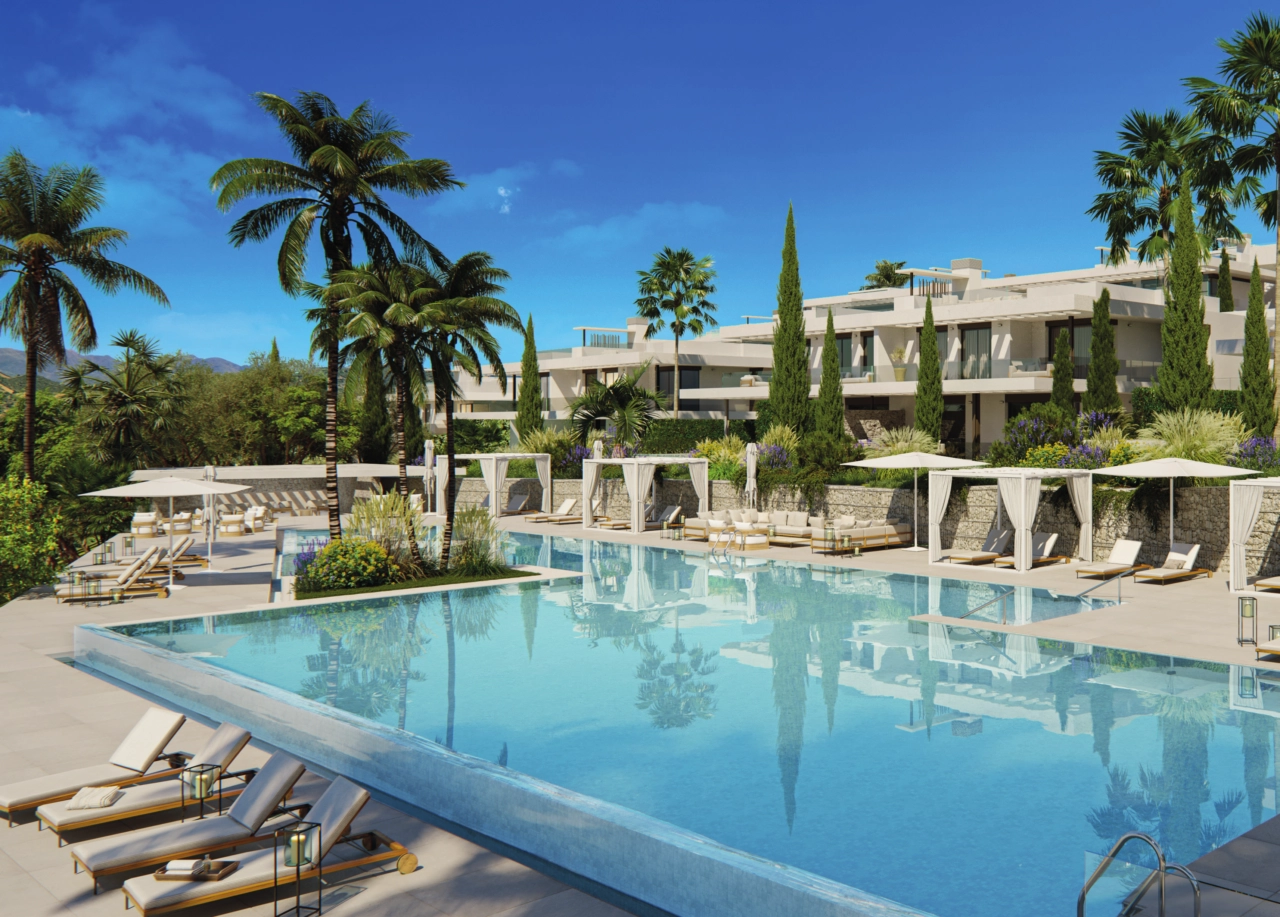 Relax by one of the stunning community swimming pools, surrounded by lush gardens.