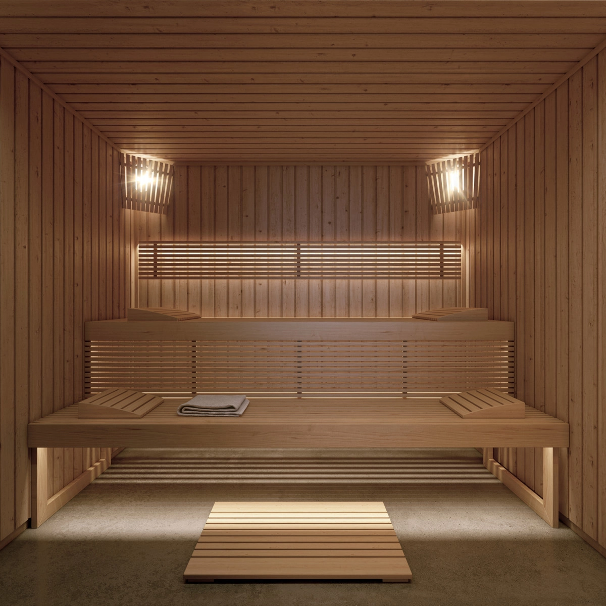 Unwind and relax in the community's private, wood-panelled sauna.