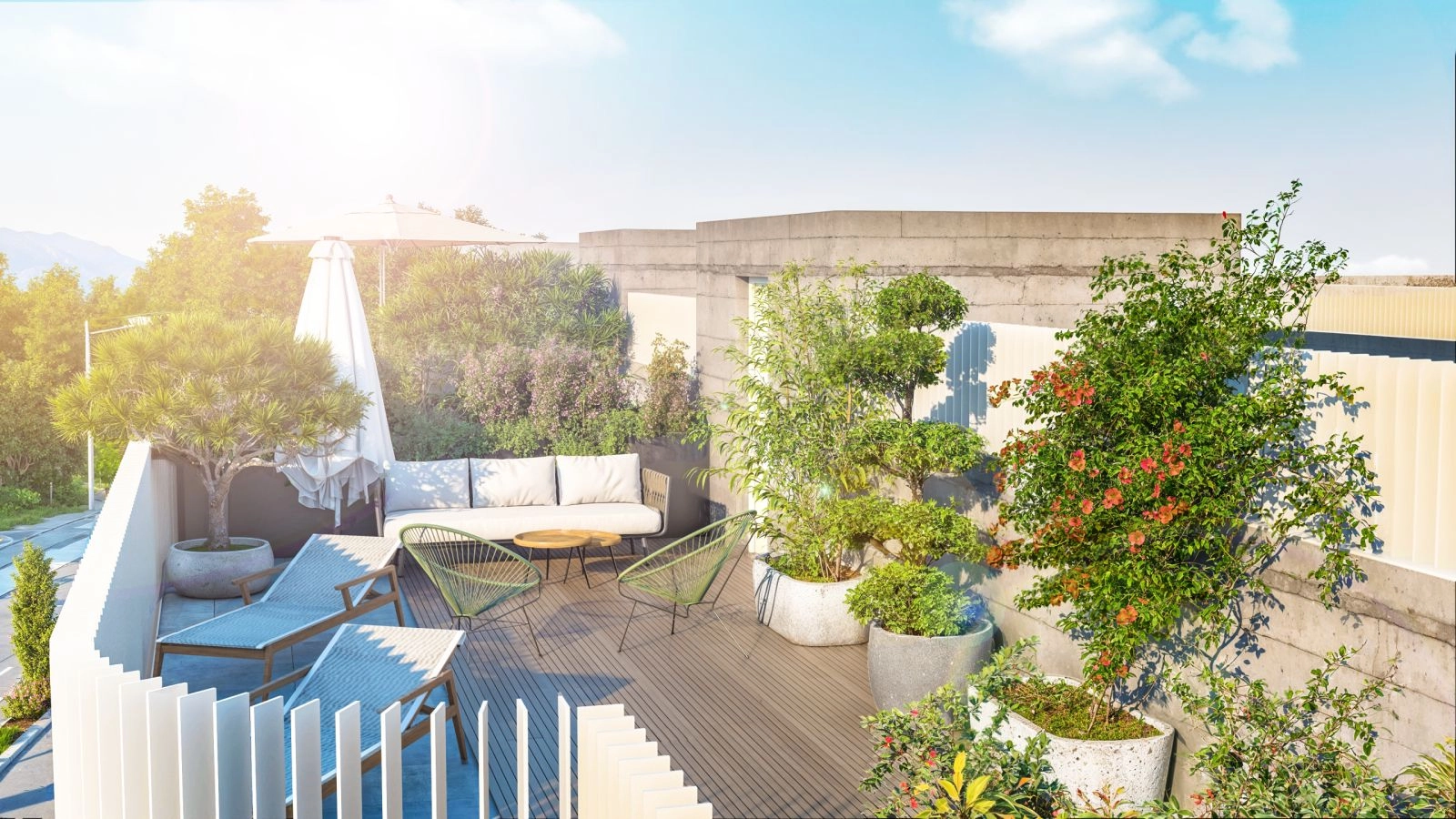 A private rooftop solarium, an exclusive feature of the penthouses for ultimate outdoor living.