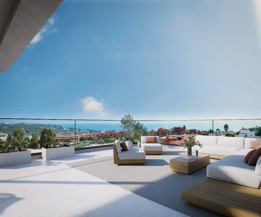 Unwind on your spacious rooftop terrace, offering panoramic sea views over the Costa del Sol.