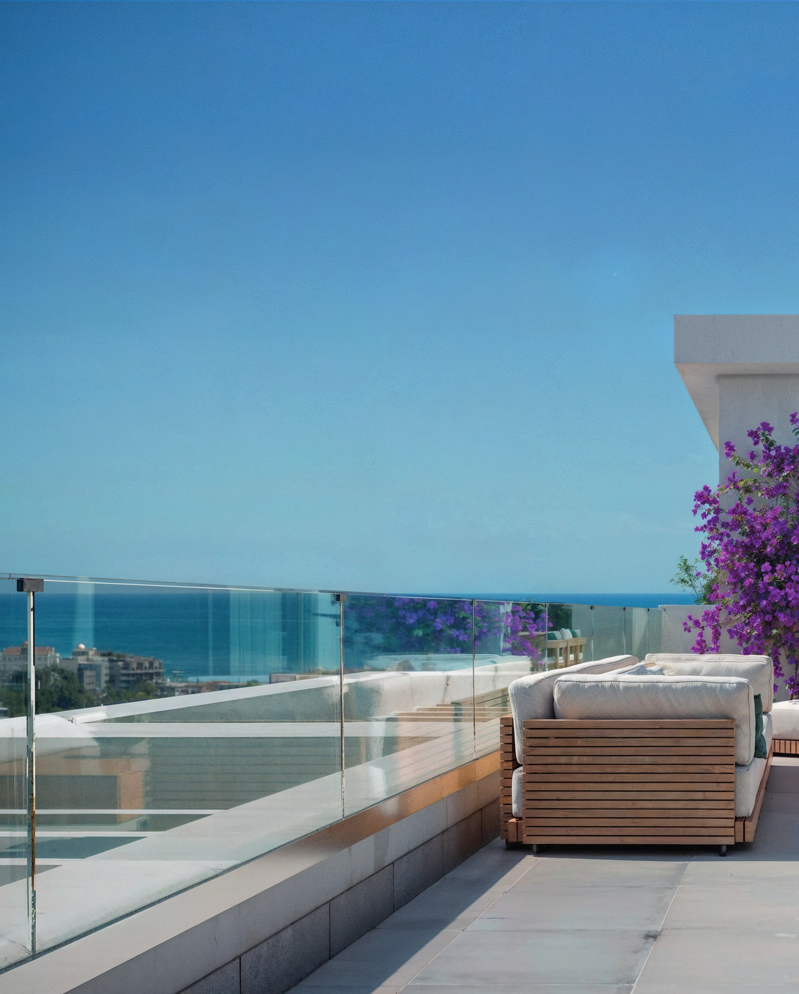 The apartments are designed to maximize views and natural light.