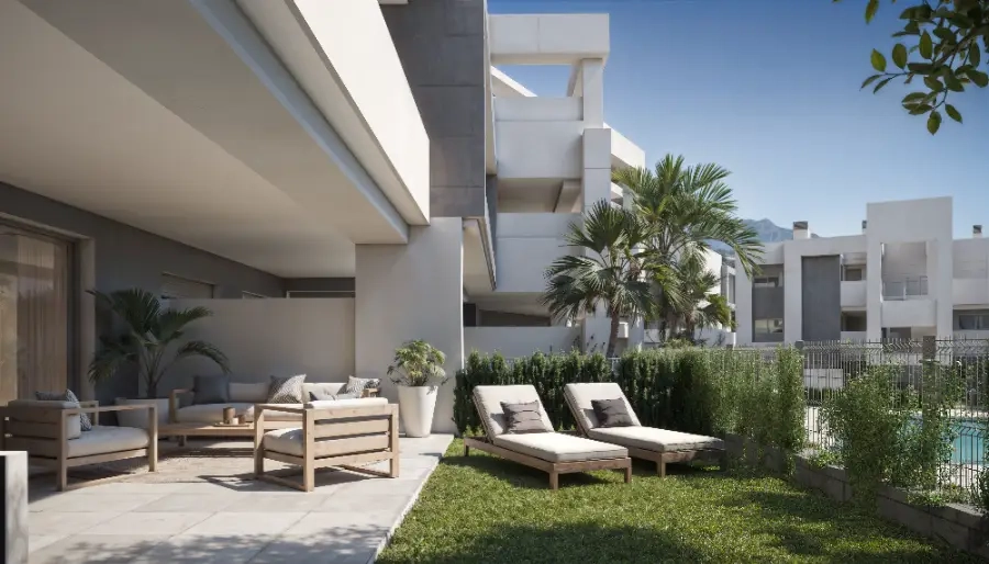 Ground-floor homes feature private gardens, perfect for relaxing or dining outdoors.