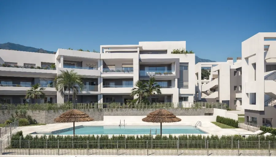 The development offers several pool areas, providing a resort-like feel for residents.