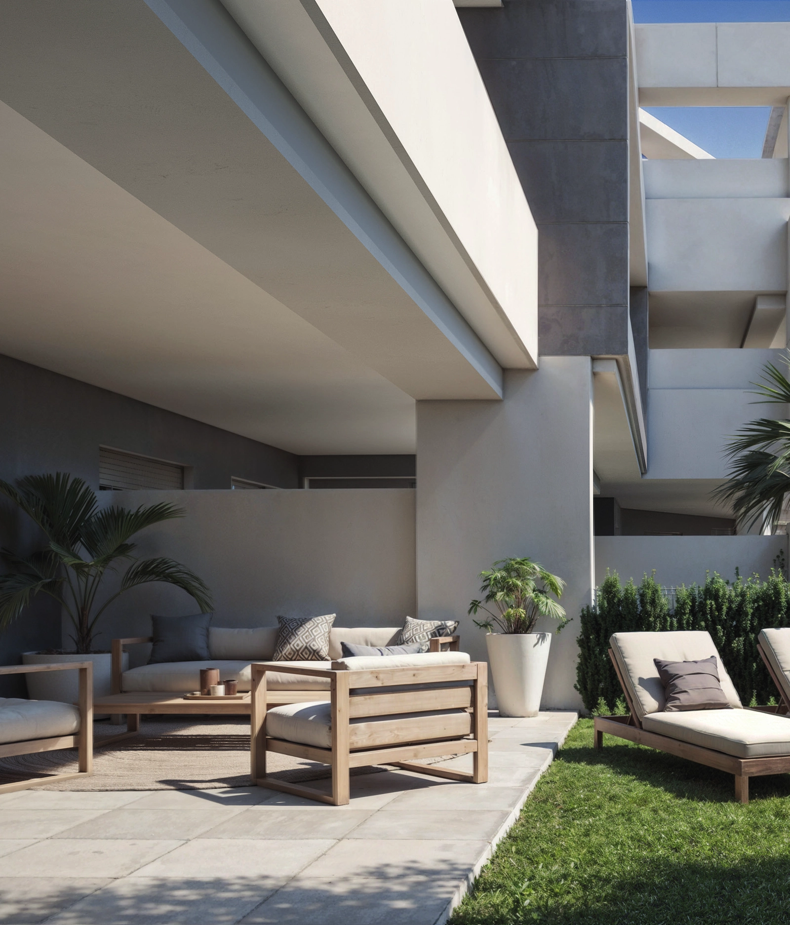Private terraces and gardens offer a seamless connection between indoor and outdoor living.