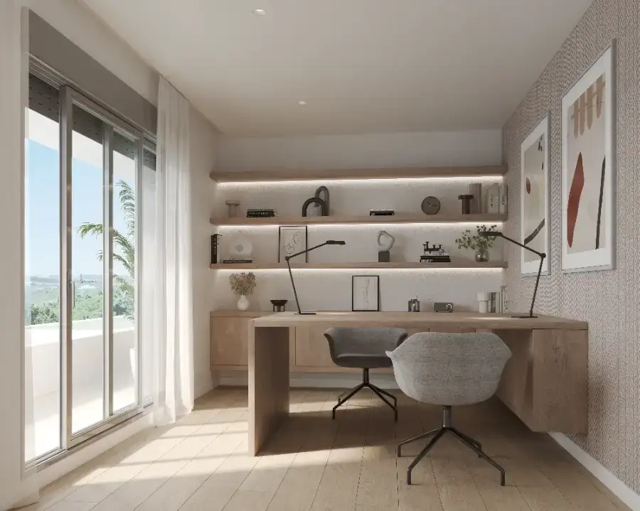 A versatile space that can be adapted to your needs, perfect for a comfortable home office.