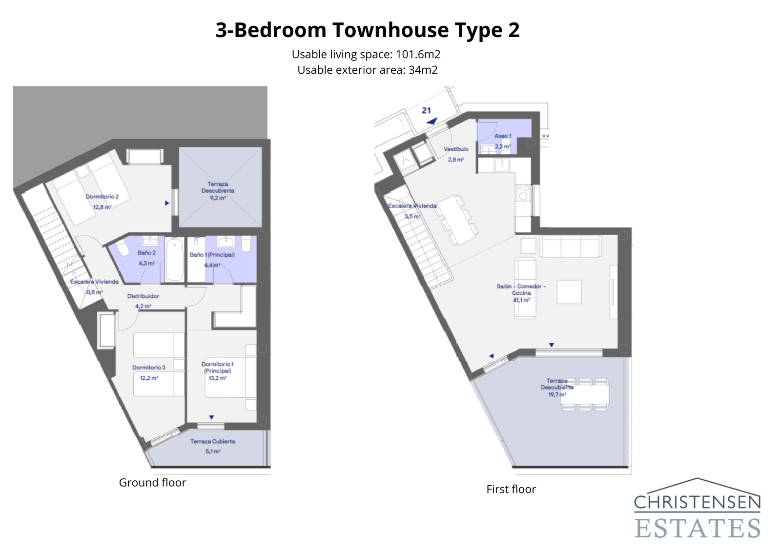 Este diseño de chalet adosado de tres dormitorios ofrece una zona de salón, comedor y cocina excepcionalmente espaciosa que conecta con una gran terraza exterior.