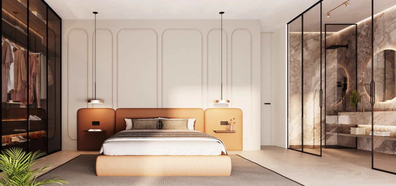 Una serena suite principal, su santuario personal para el descanso y la relajación.