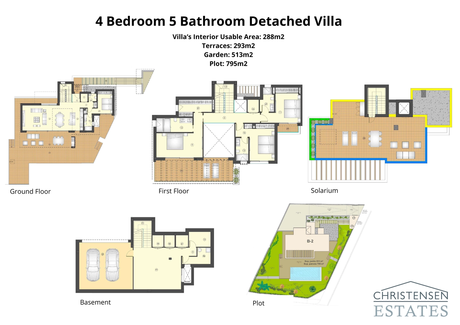 Esta espaciosa distribución de cuatro dormitorios está diseñada para el confort y el lujo, con generosas zonas de estar, baños en suite y múltiples terrazas.