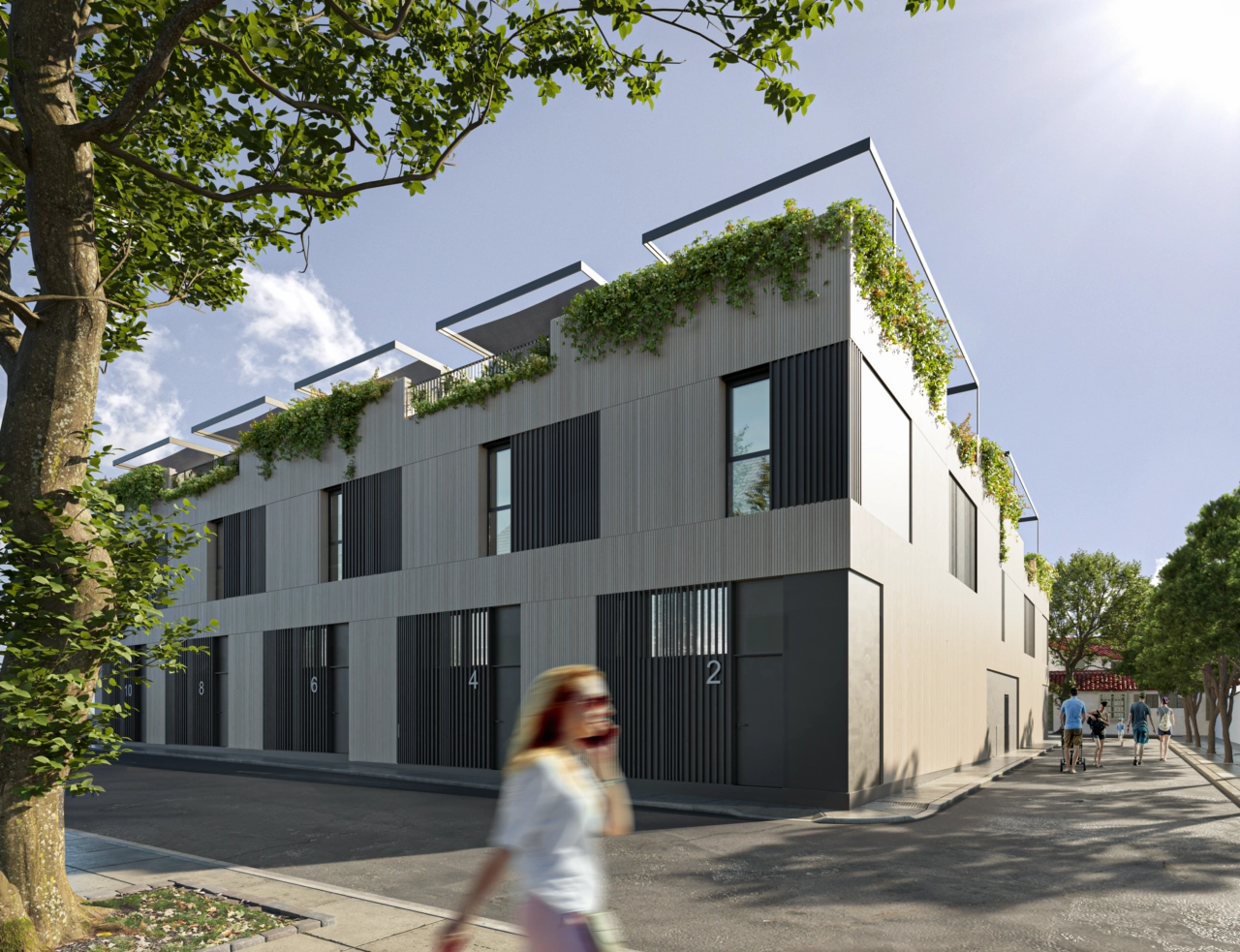 Las líneas limpias y la fachada moderna de este exclusivo proyecto residencial en Pedregalejo.